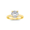 2 Ct Round Lab Diamond & .10 Ctw Diamond Secret Halo Solitaire Ring