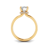 2 Ct Round Lab Diamond & .10 Ctw Diamond Secret Halo Solitaire Ring