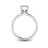 2.5 Ct Oval Lab Diamond & .06 Ctw Diamond Secret Halo Solitaire Ring