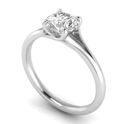 1 Ct Round Diamond Split Shank Solitaire Ring