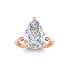 5 Ct Pear Moissanite Solitaire Ring