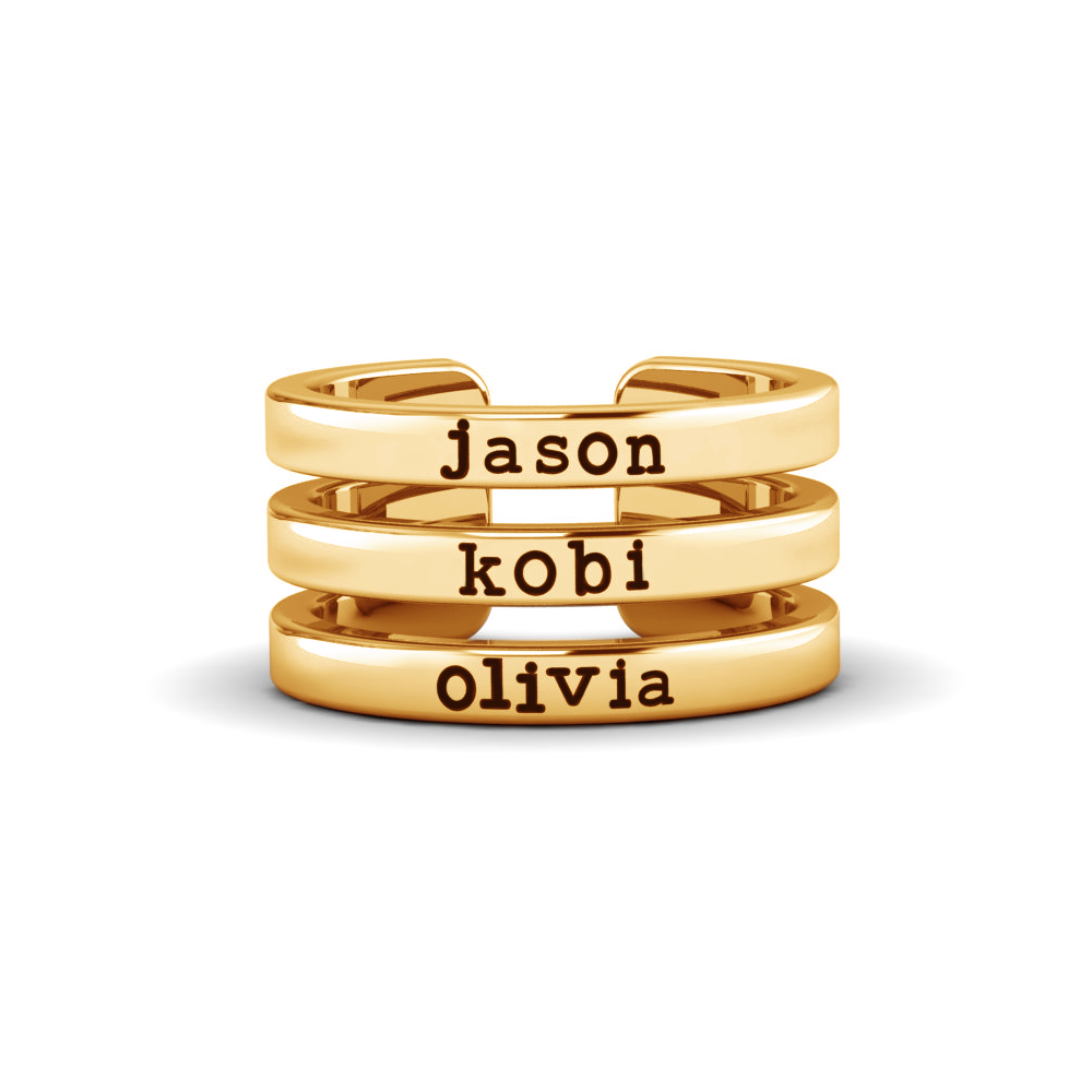 Three in One Name Ring