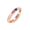 2 Stone Birthstone Ring