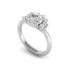2 Ct Oval CZ Vintage Half Halo Engagement Ring