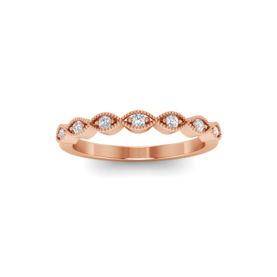.15 Ctw Lab Diamond Infinity Milgrain Stackable Band