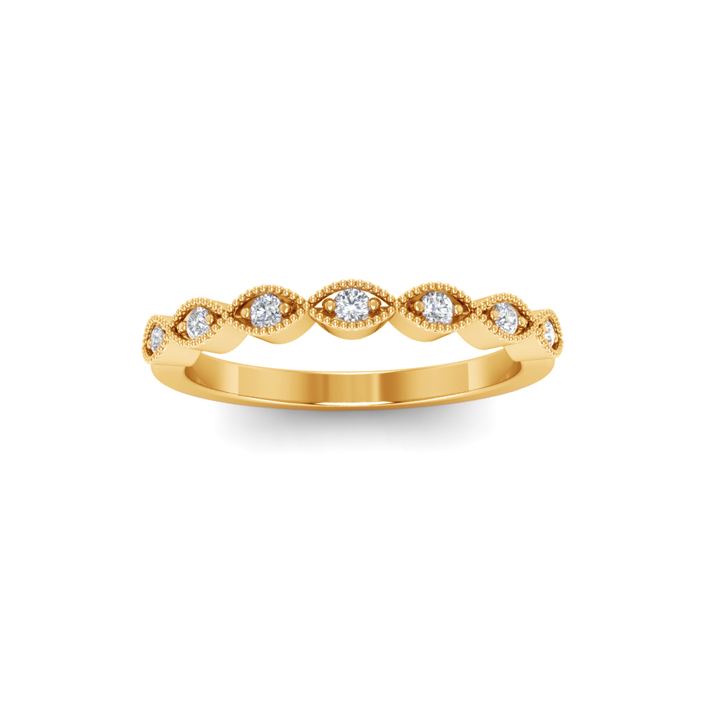 .15 Ctw Lab Diamond Infinity Milgrain Stackable Band