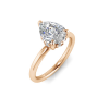 2.18 Ctw Pear CZ Hidden Halo Engagement Ring