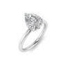 2 Ct Pear Moissanite & .18 Ctw Diamond Hidden Halo Engagement Ring