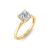 4 Ct Cushion Lab Diamond & .10 Ct Diamond Hidden Halo Engagement Ring