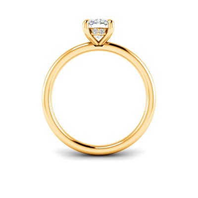 1.10 Ct Elongated Cushion Natural Diamond Hidden Halo Engagement Ring