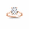 2.1 Ct Elongated Cushion Natural Diamond Hidden Halo Engagement Ring