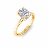2 Ct Elongated Cushion Lab Diamond & .10 Ctw Diamond Hidden Halo Engagement Ring