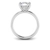 3.5 Ct Elongated Cushion CZ Hidden Halo Engagement Ring
