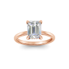 2.5 Ct Emerald Lab Diamond & .10 Ctw Diamond Hidden Halo Engagement Ring