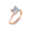 3 Ct Princess Lab Diamond & .10 Ctw Diamond Hidden Halo Engagement Ring