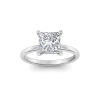 1.5 Ct Princess Lab Diamond & .10 Ctw Diamond Hidden Halo Engagement Ring