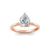 4 Ct Pear Moissanite & .23 Ctw Diamond Hidden Halo Engagement Ring