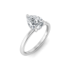 3 Ct Pear Lab Diamond & .10 Ctw Diamond Hidden Halo Engagement Ring