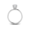 3 Ct Pear Lab Diamond & .10 Ctw Diamond Hidden Halo Engagement Ring
