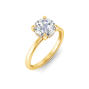 2 Ct Round Lab Diamond & .10 Ctw Diamond Hidden Halo Engagement Ring