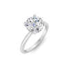 3 Ct Round Moissanite & .06 Ctw Diamond Hidden Halo Engagement Ring