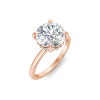 4.21 Ctw Round CZ Hidden Halo Engagement Ring