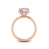 4.21 Ctw Round CZ Hidden Halo Engagement Ring