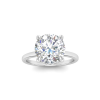 4 Ct Round Moissanite & .10 Ct Diamond Hidden Halo Engagement Ring