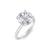 4 Ct Round Moissanite & .10 Ct Diamond Hidden Halo Engagement Ring