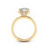4 Ct Round Moissanite & .21 Ctw Diamond Hidden Halo Engagement Ring