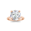 5 Ct Round Moissanite & .28 Ctw Diamond Hidden Halo Engagement Ring