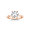 1.5 Ct Round CZ Hidden Halo Engagement Ring
