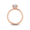 1.5 Ct Round CZ Hidden Halo Engagement Ring