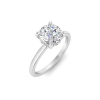 1.5 Ct Round CZ Hidden Halo Engagement Ring