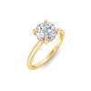 1.5 Ct Round CZ Hidden Halo Engagement Ring