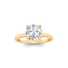 1.5 Ct Round CZ Hidden Halo Engagement Ring