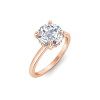 2 Ct Round Moissanite & .11 ctw Diamond Hidden Halo Engagement Ring