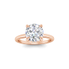 2 Ct Round Moissanite & .11 ctw Diamond Hidden Halo Engagement Ring