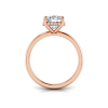 2 Ct Round Moissanite & .11 ctw Diamond Hidden Halo Engagement Ring