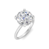 4.21 Ctw Round CZ Hidden Halo Engagement Ring