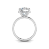 4.21 Ctw Round CZ Hidden Halo Engagement Ring