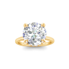 4 Ct Round Moissanite & .21 Ctw Diamond Hidden Halo Engagement Ring