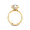 4 Ct Round Moissanite & .21 Ctw Diamond Hidden Halo Engagement Ring