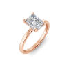 4 Ct Radiant Moissanite & .10 Ct Diamond Hidden Halo Engagement Ring