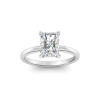 2 Ct Radiant Moissanite & .09 Ctw Diamond Hidden Halo Engagement Ring