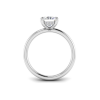 4 Ct Radiant Moissanite & .10 Ct Diamond Hidden Halo Engagement Ring
