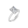 2 Ct Radiant Moissanite & .09 Ctw Diamond Hidden Halo Engagement Ring