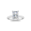 2 Ct Radiant Moissanite & .09 Ctw Diamond Hidden Halo Engagement Ring