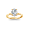 2 Ct Oval CZ Hidden Halo Engagement Ring