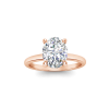 3.10 Ctw Oval CZ Hidden Halo Engagement Ring
